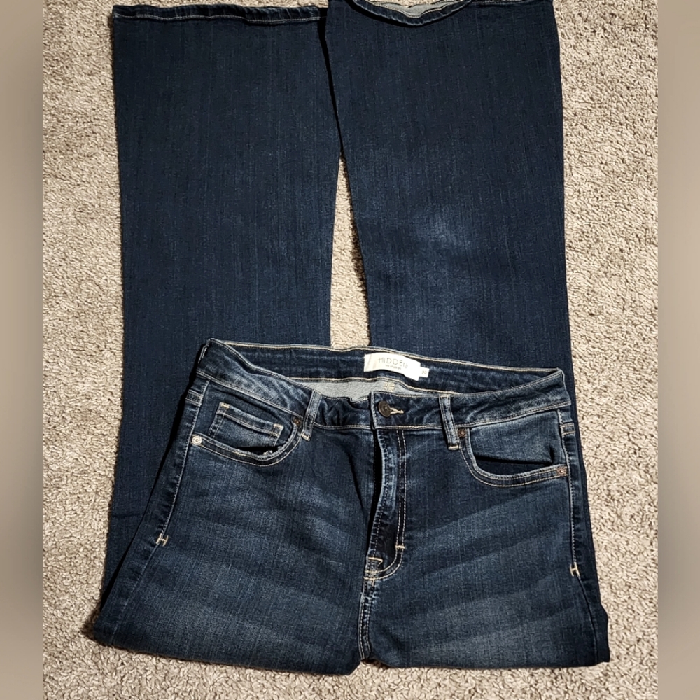 Hidden dark wash Flare Jeans Sz 30 - Picture 3 of 7
